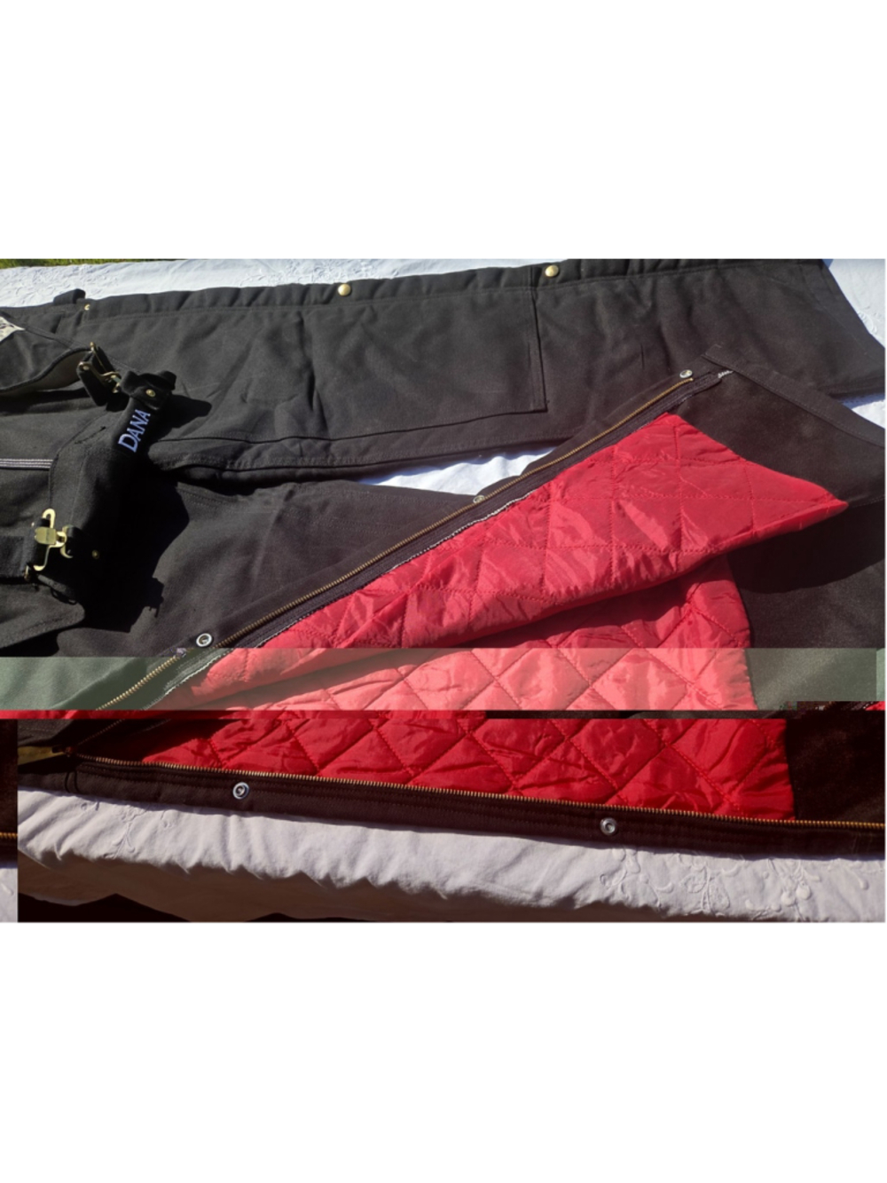 Carhartt R41 BLK Quilt Lined Duck Bib Overalls Black 40x34 DANA #002 - Picture 7 of 10